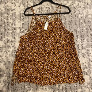 NWT old navy xxl high neck animal print tank